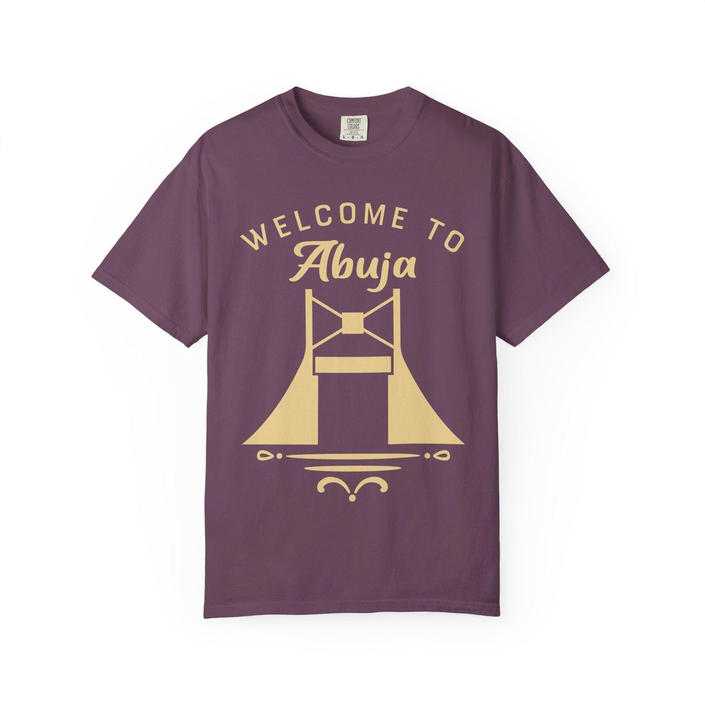 Welcome to Abuja T-shirt | Comfort Colors 1717 | Slang Thread