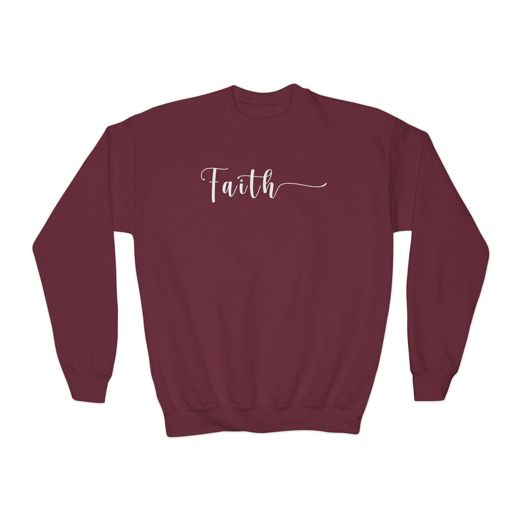 Faith script sweatshirt | Youth crewneck