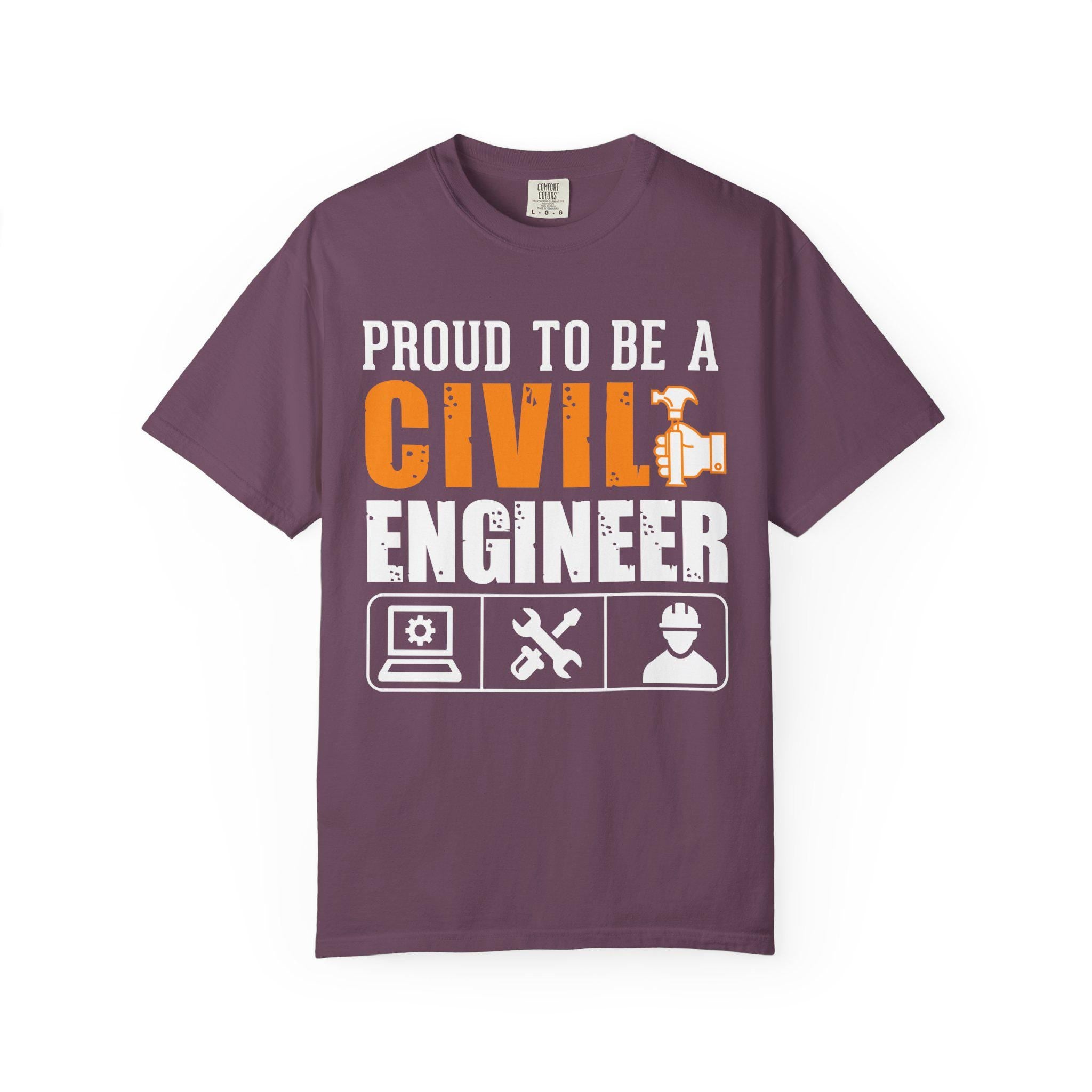 Proud To Be A Civil Engineer T-shirt | Comfort Colors 1717 | Slang Thread
