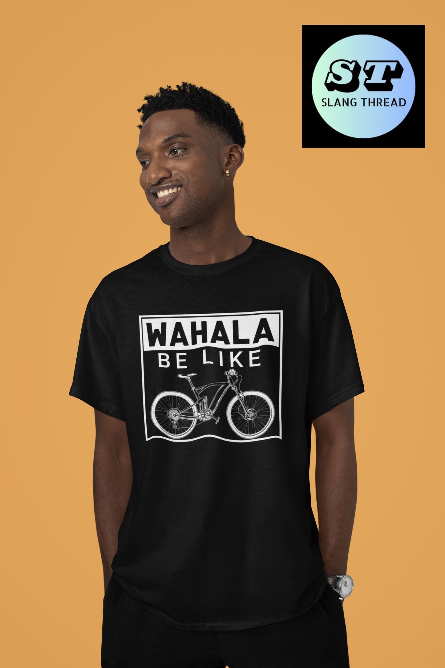 Wahala Be Like Bicycle T-shirt | Comfort Colors 1717 | Slang Thread