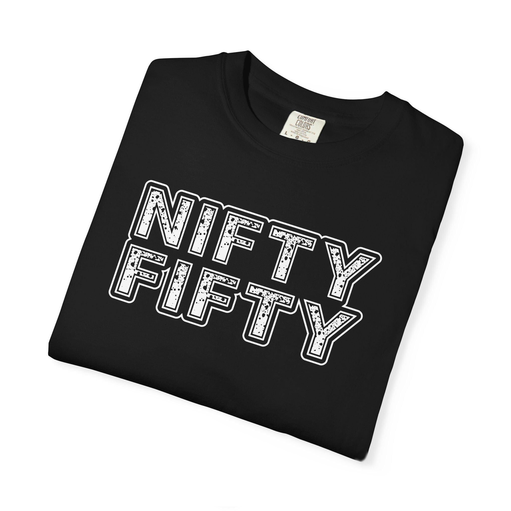 Nifty Fifty T-Shirt | Retro Block Letter Tee