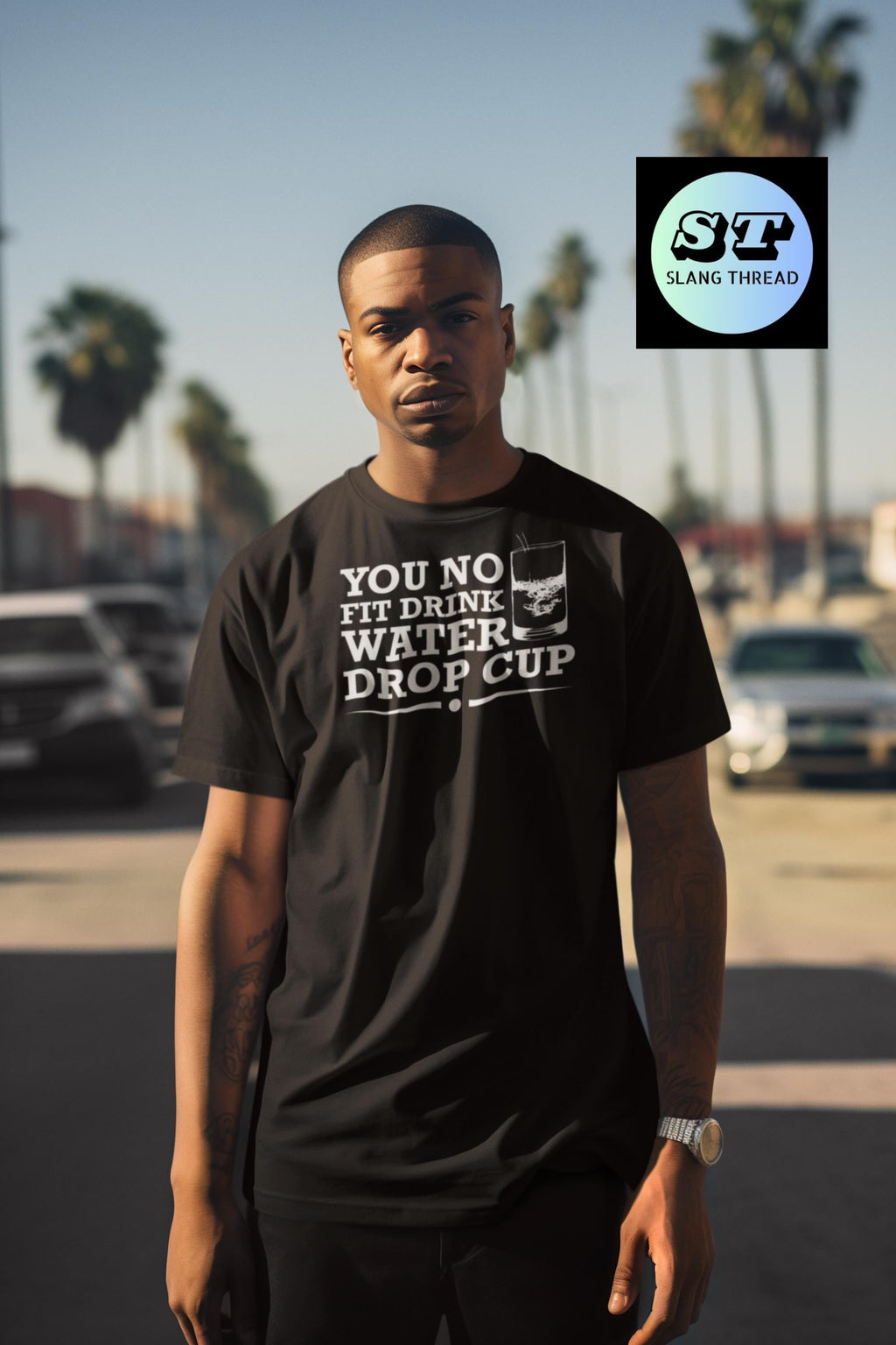 Water Drop cup T-shirt | Comfort Colors 1717 | Slang Thread