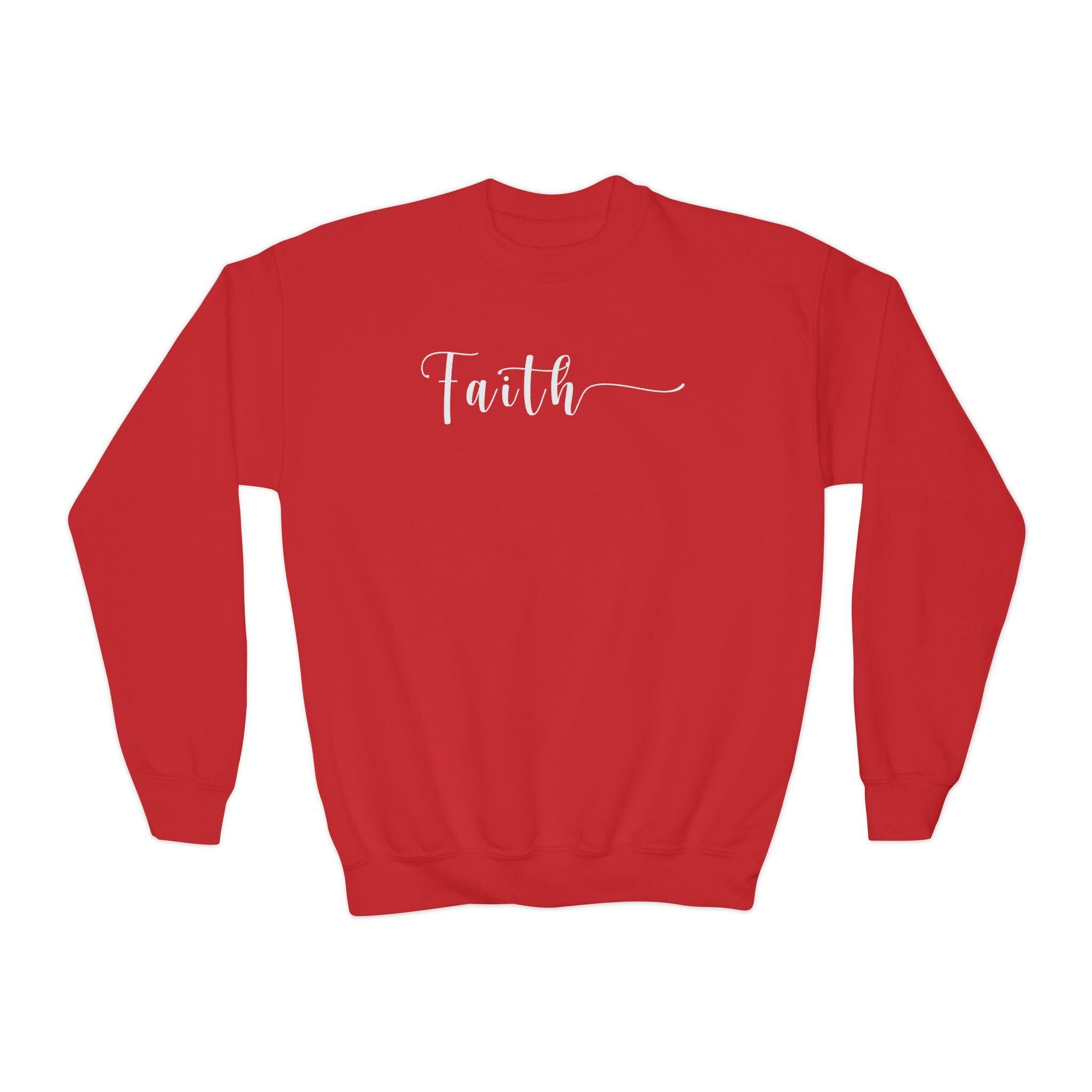 Faith script sweatshirt | Youth crewneck