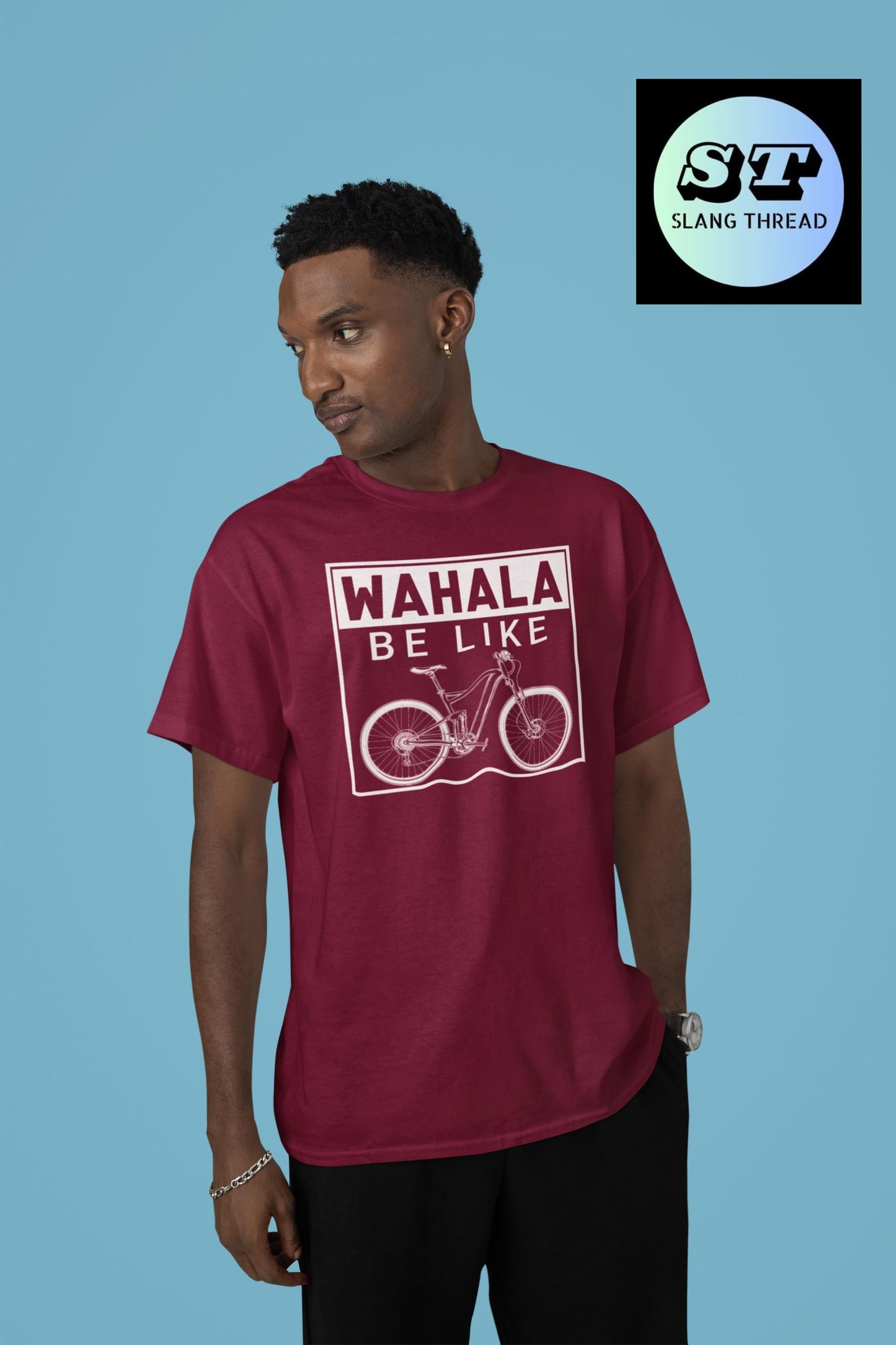 Wahala Be Like Bicycle T-shirt | Comfort Colors 1717 | Slang Thread