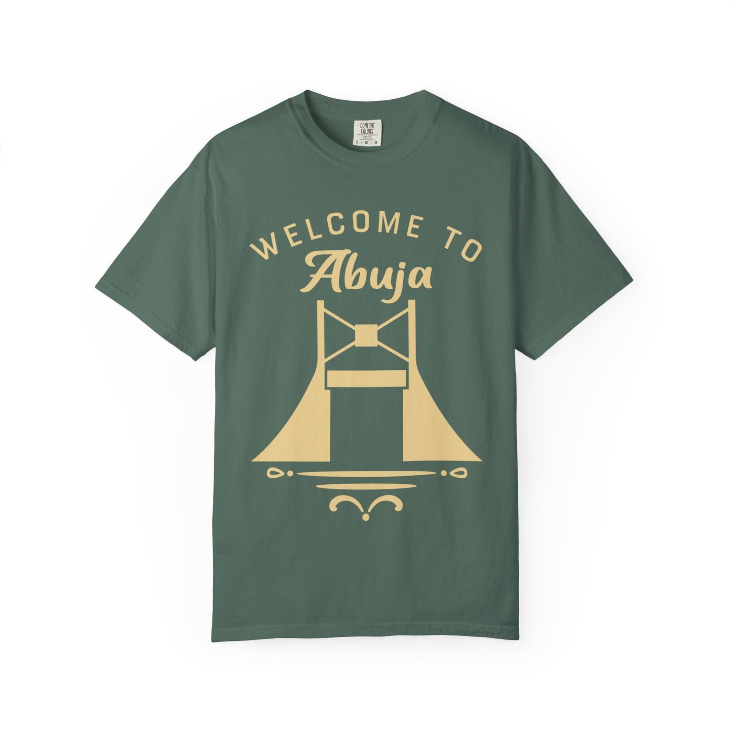 Welcome to Abuja T-shirt | Comfort Colors 1717 | Slang Thread