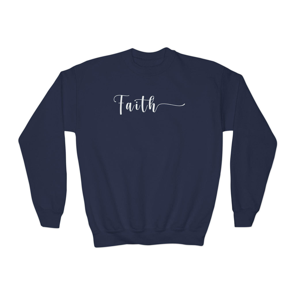 Faith script sweatshirt | Youth crewneck