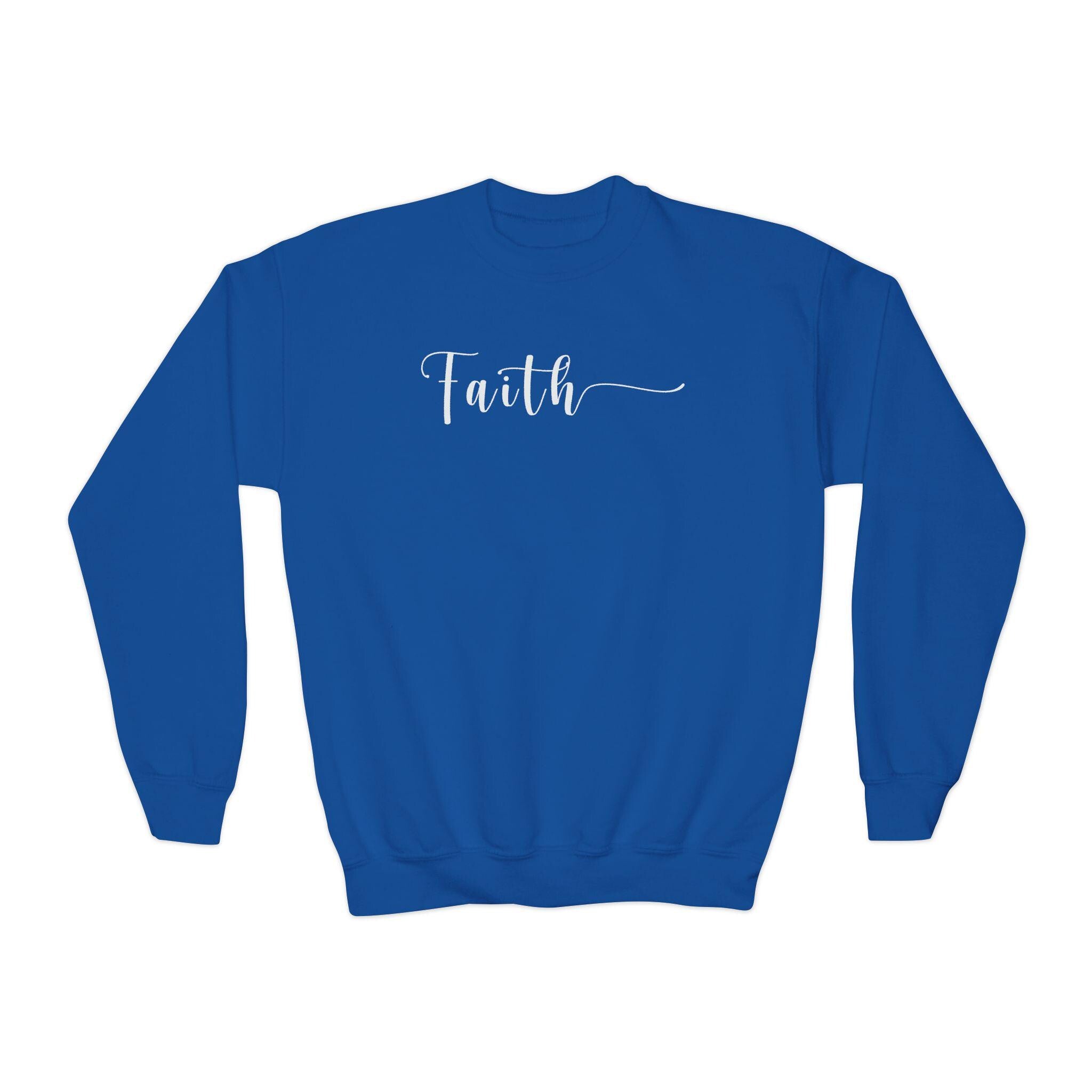 Faith script sweatshirt | Youth crewneck
