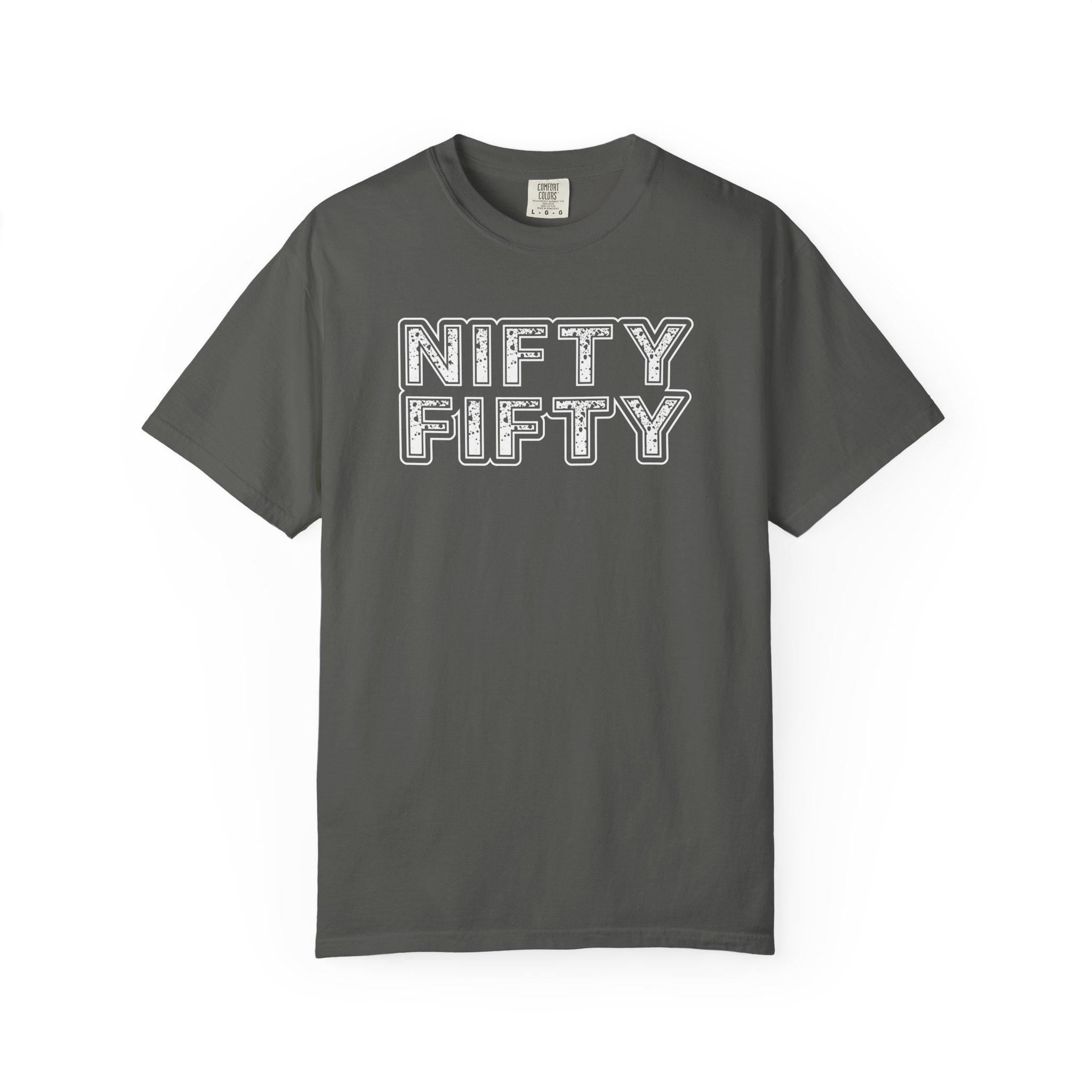 Nifty Fifty T-Shirt | Retro Block Letter Tee
