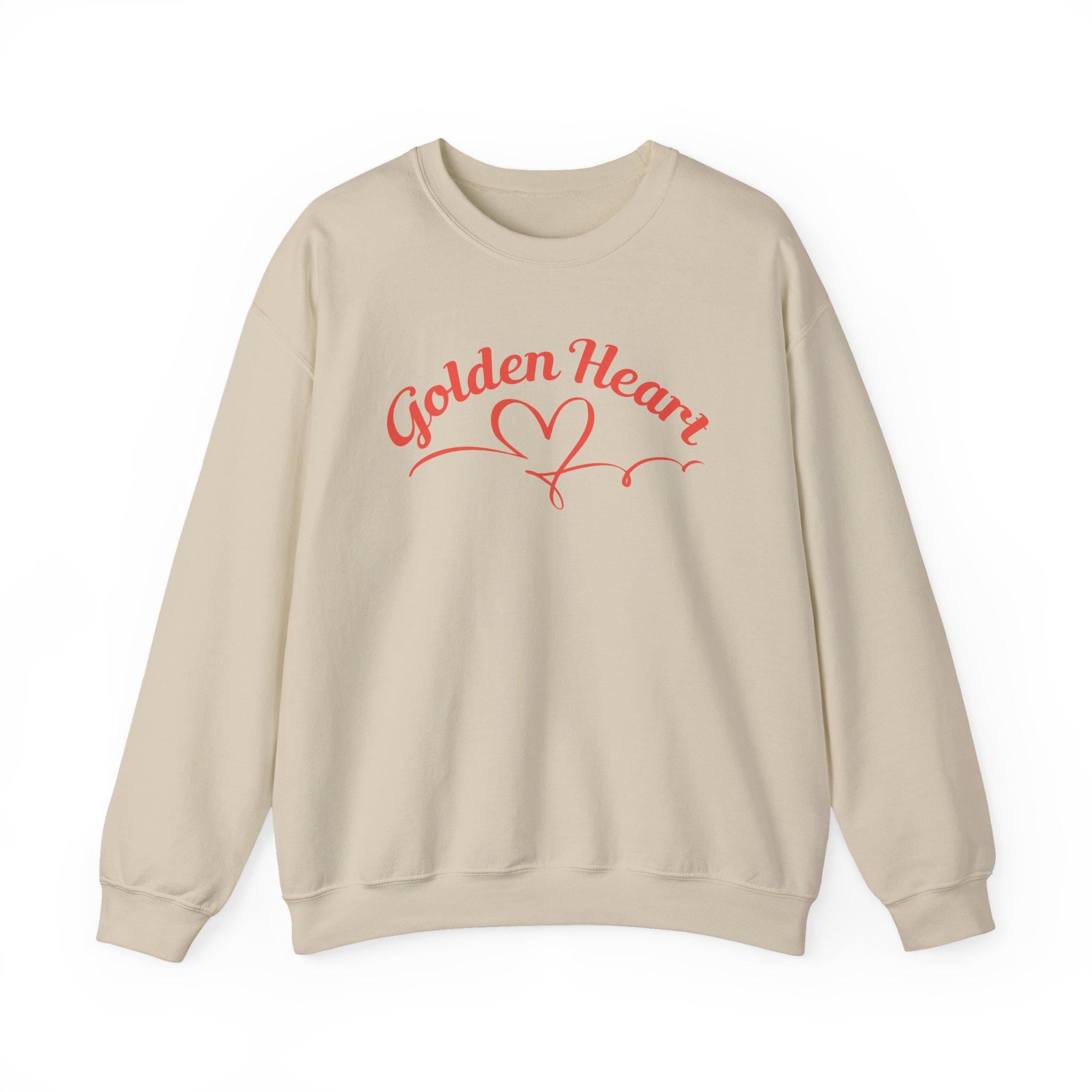 Golden Heart Crewneck sweatshirt | gold heart graphic