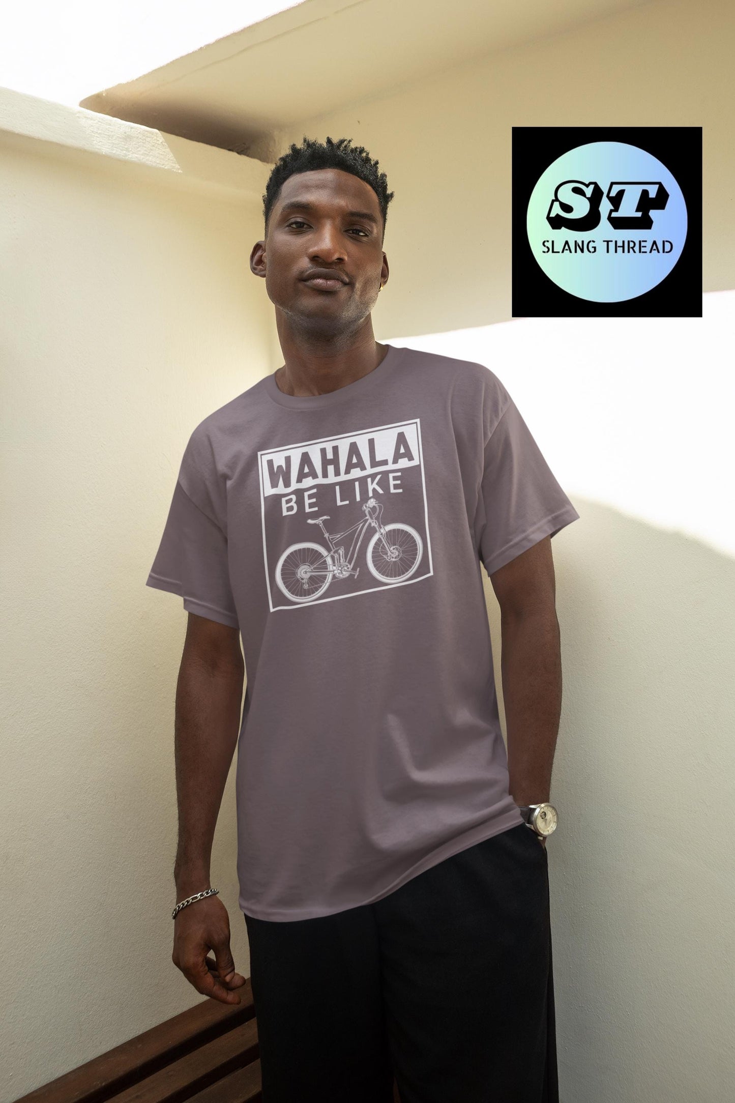 Wahala Be Like Bicycle T-shirt | Comfort Colors 1717 | Slang Thread