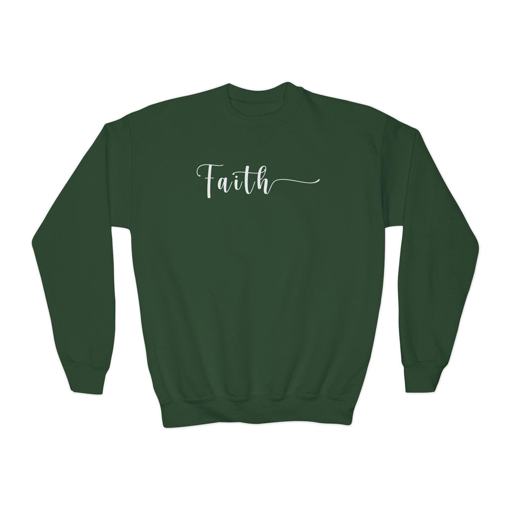 Faith script sweatshirt | Youth crewneck