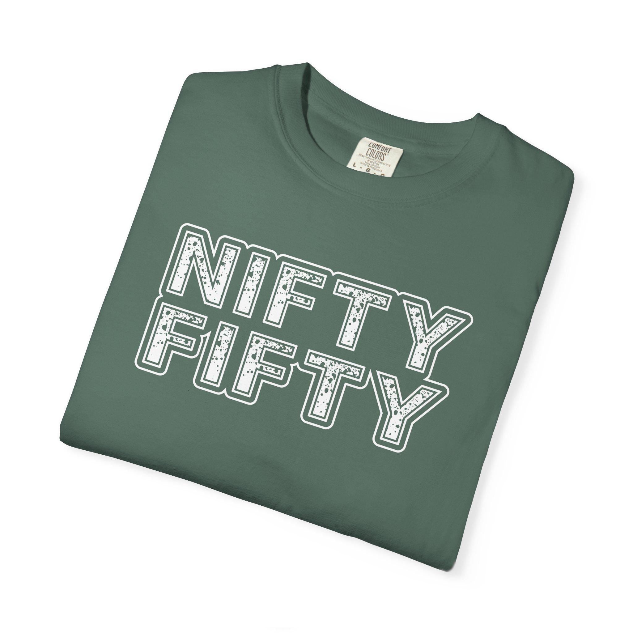 Nifty Fifty T-Shirt | Retro Block Letter Tee
