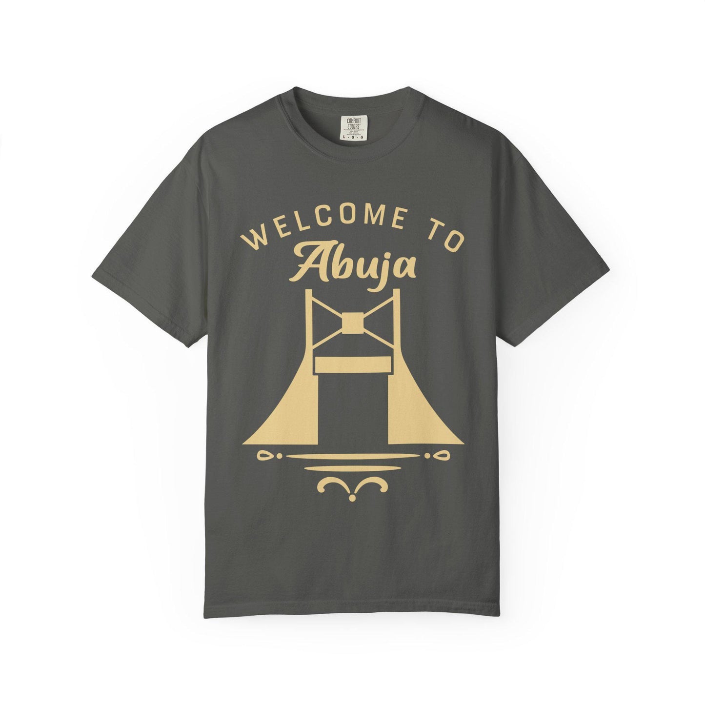 Welcome to Abuja T-shirt | Comfort Colors 1717 | Slang Thread