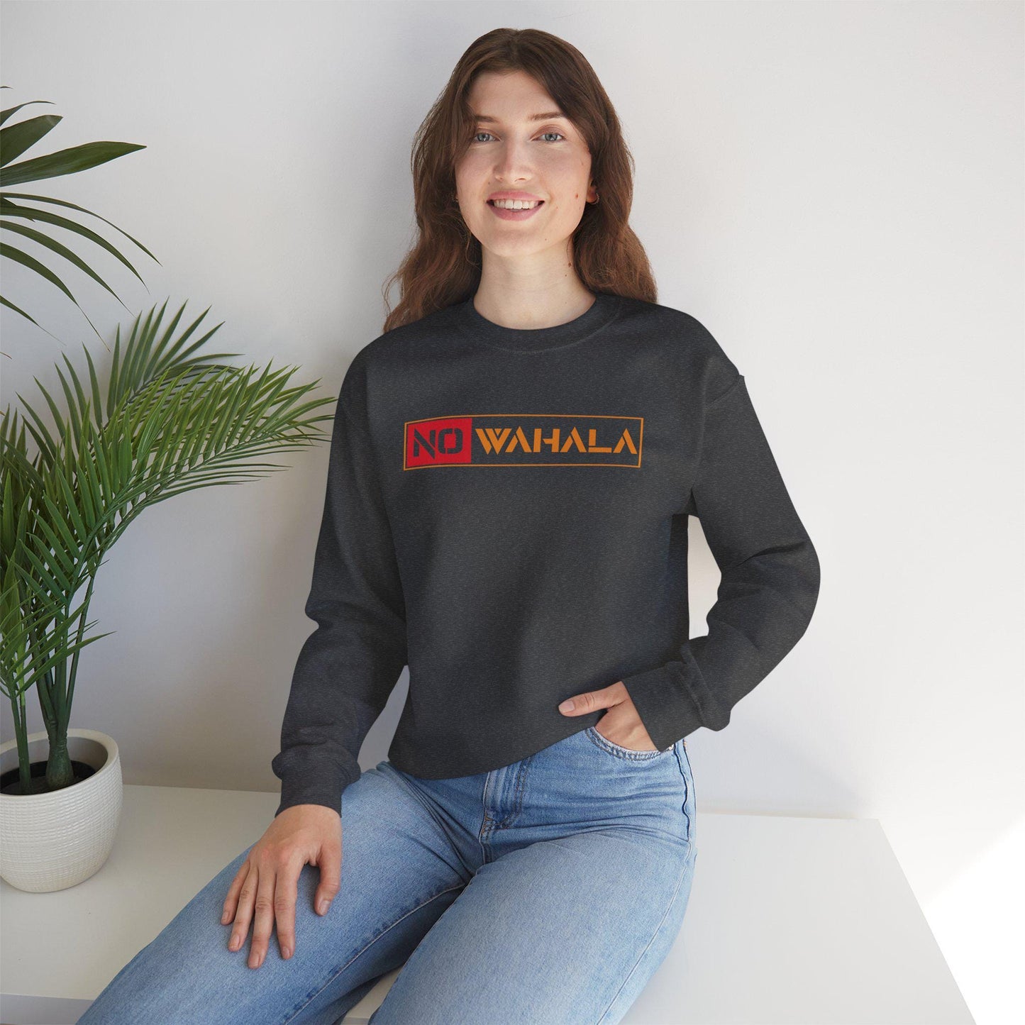 NO WAHALA Sweatshirt | Gildan 1800 Slang Thread Design