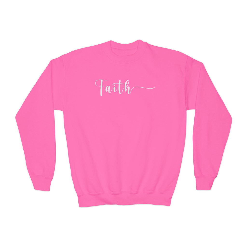 Faith script sweatshirt | Youth crewneck