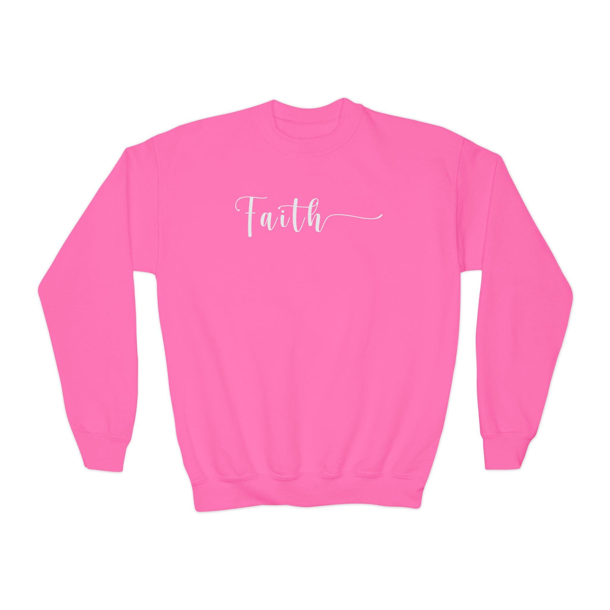 Faith script sweatshirt | Youth crewneck