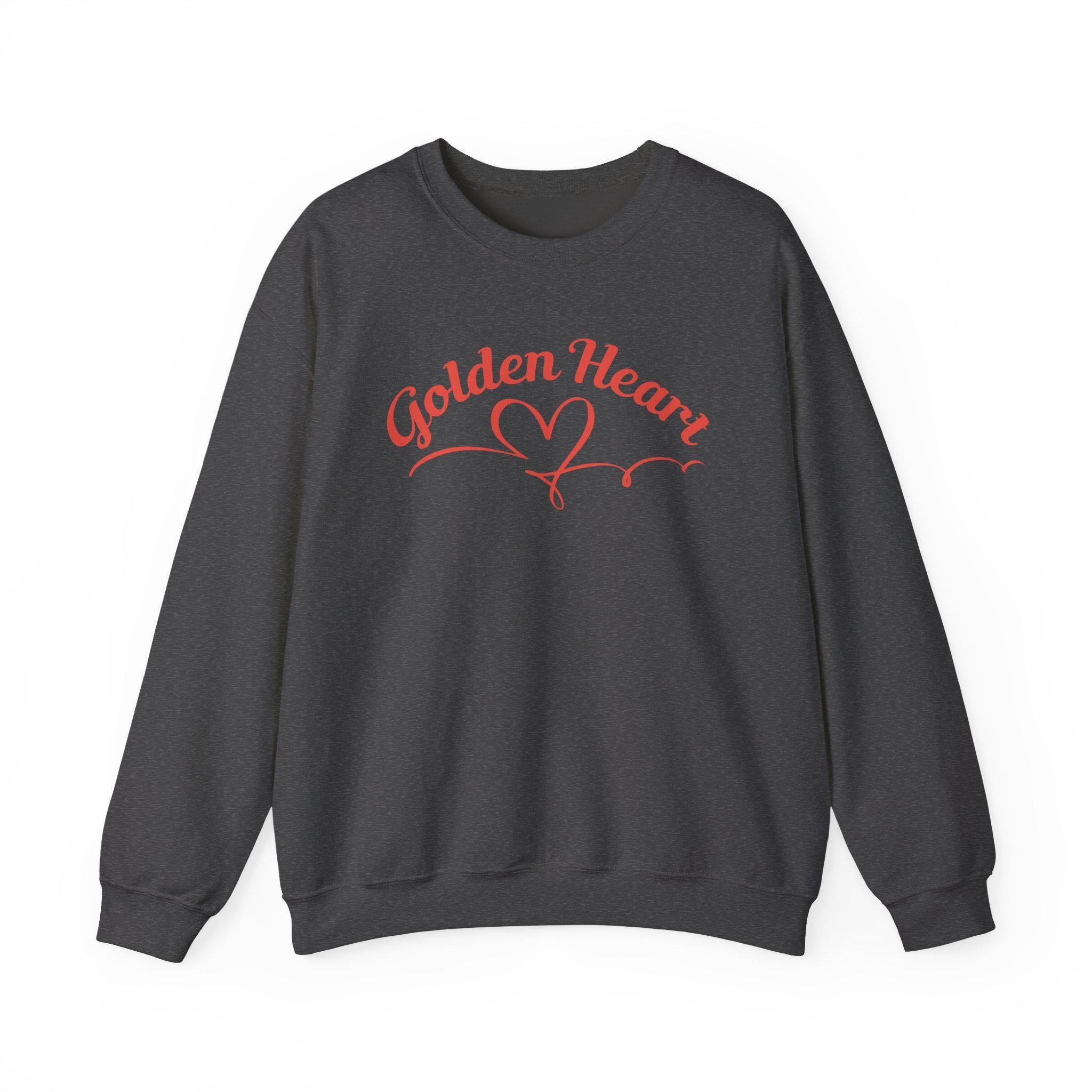 Golden Heart Crewneck sweatshirt | gold heart graphic
