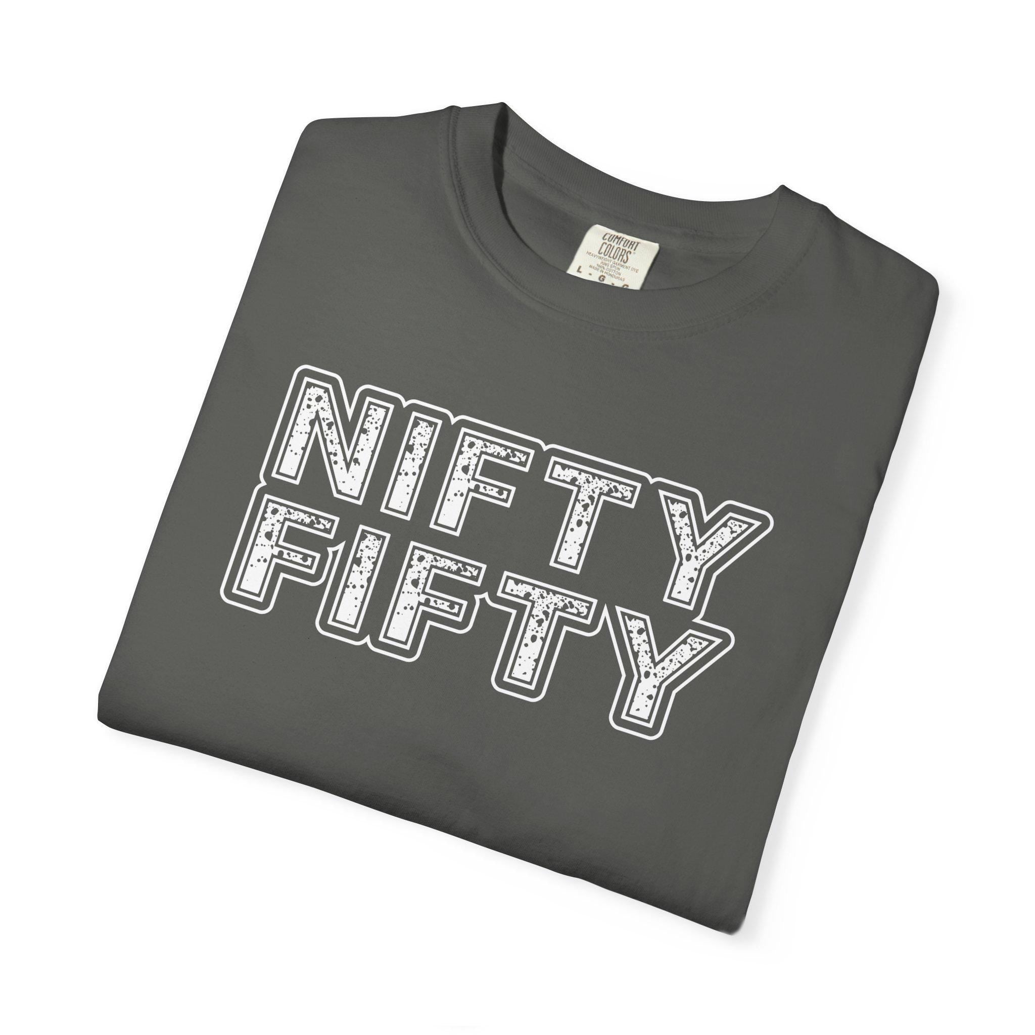 Nifty Fifty T-Shirt | Retro Block Letter Tee